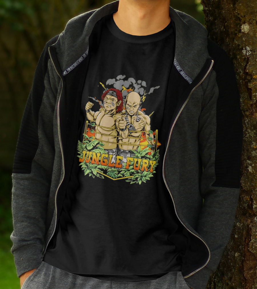 Jungle Fury Wrestling Duo Tag Team Explosive Showdown T-Shirt