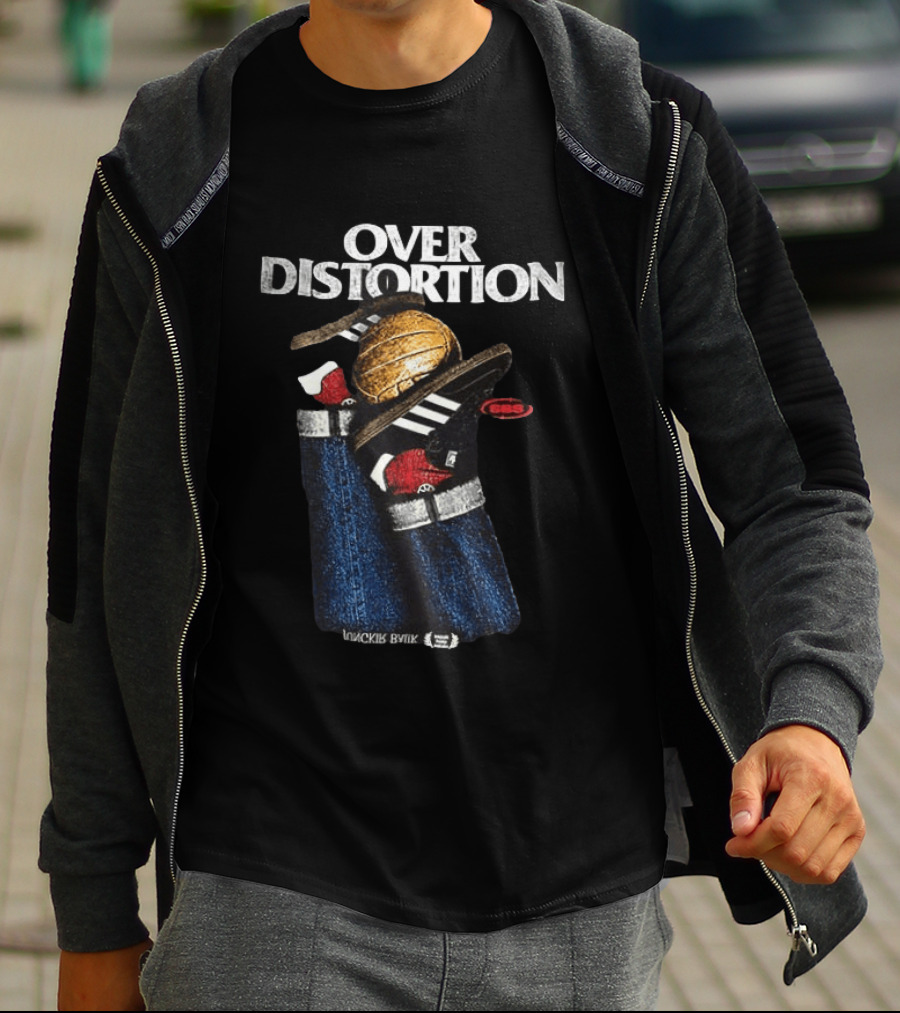 Over Distortion Jovckis Byiyk Masa Jungkir Balik Kisah Kita T-Shirt