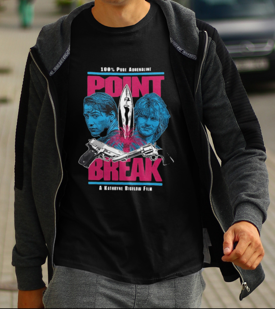 Point Break 100 Percent Pure Adrenaline Kathryn Bigelow Film Action T-Shirt