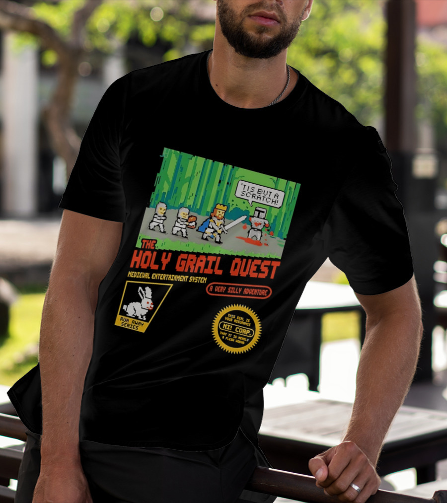 The Holy Grail Quest Medieval Entertainment System A Very Silly Adventure High Score T-Shirt