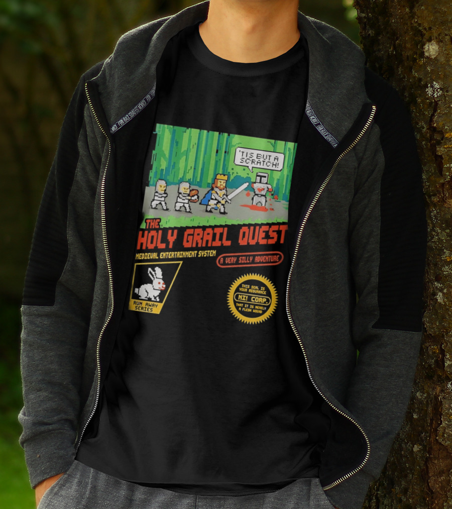 The Holy Grail Quest Medieval Entertainment System A Very Silly Adventure High Score T-Shirt