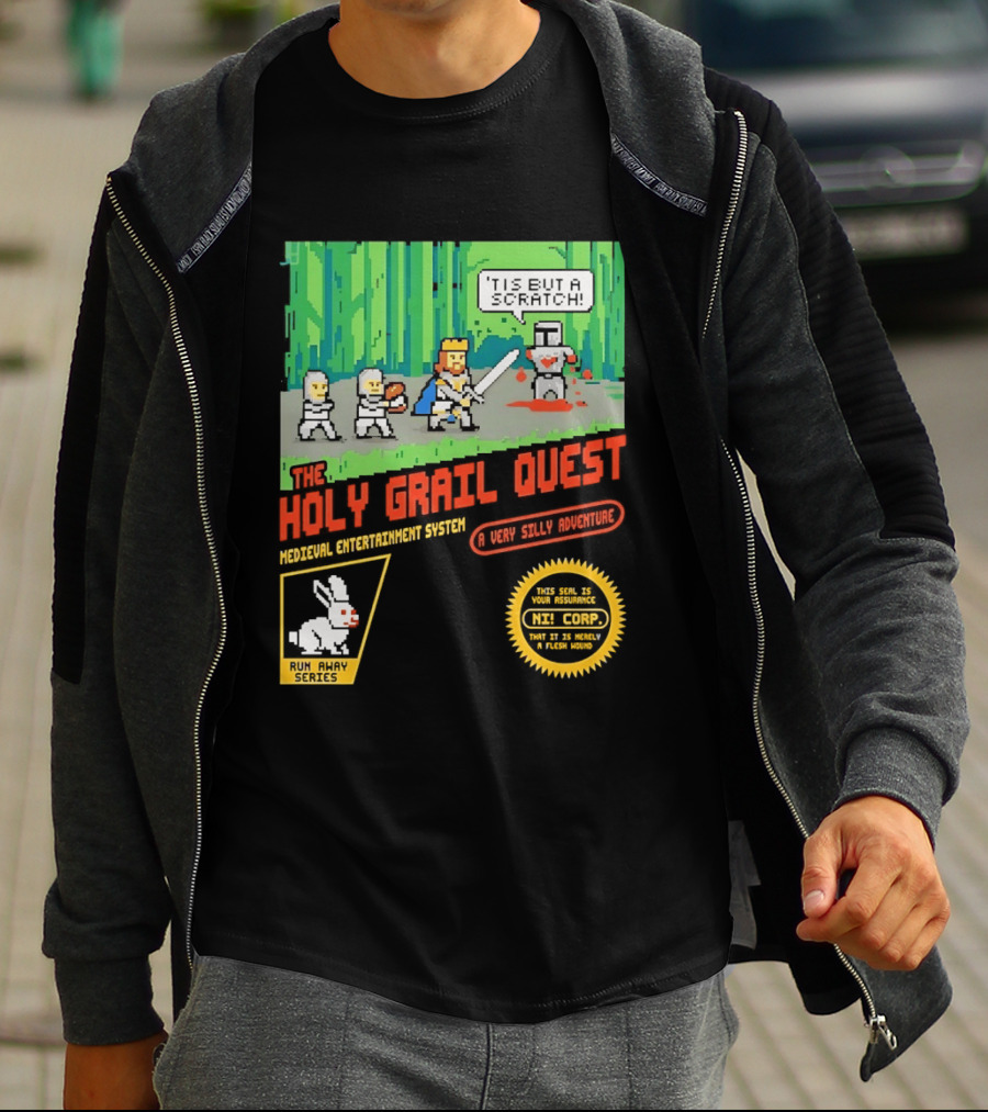The Holy Grail Quest Medieval Entertainment System A Very Silly Adventure High Score T-Shirt
