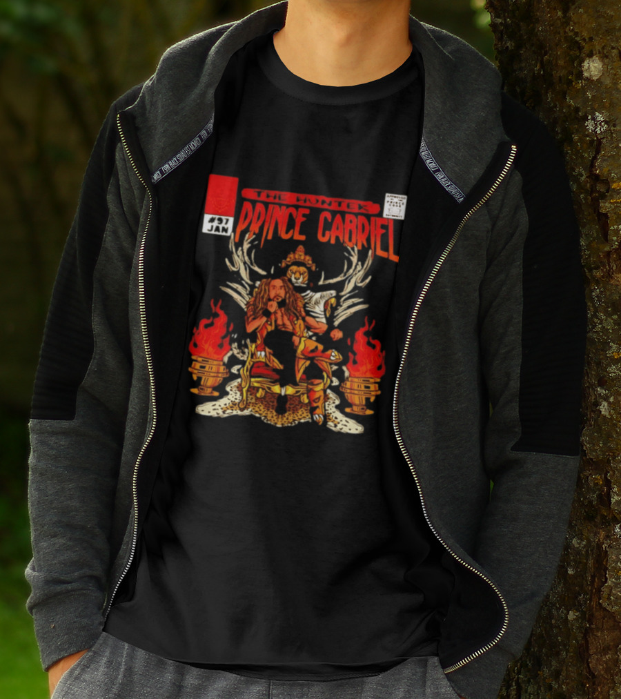 The Hunter Prince Gabriel 97 Jan Comic Book Cover Deer Antlers Flaming Torches T-Shirt