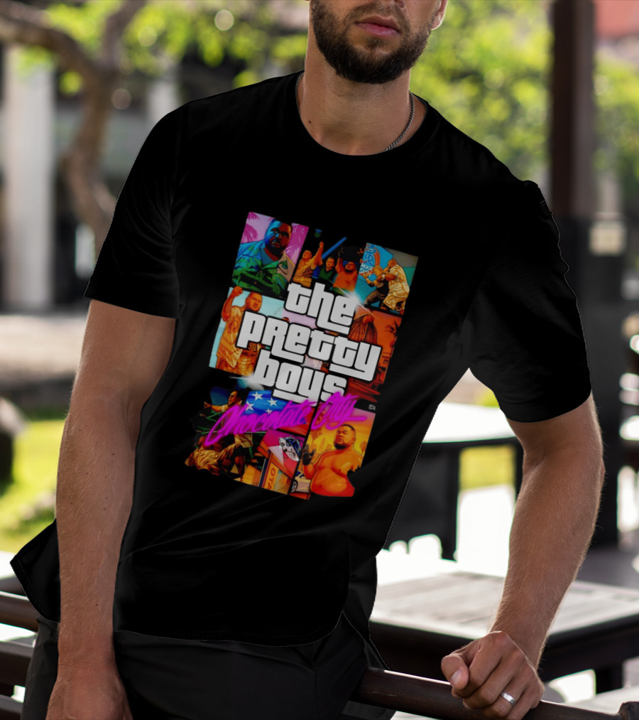 The Pretty Boys Chocolate City Collage Akashi Sushi Gaming Mashup T-Shirt