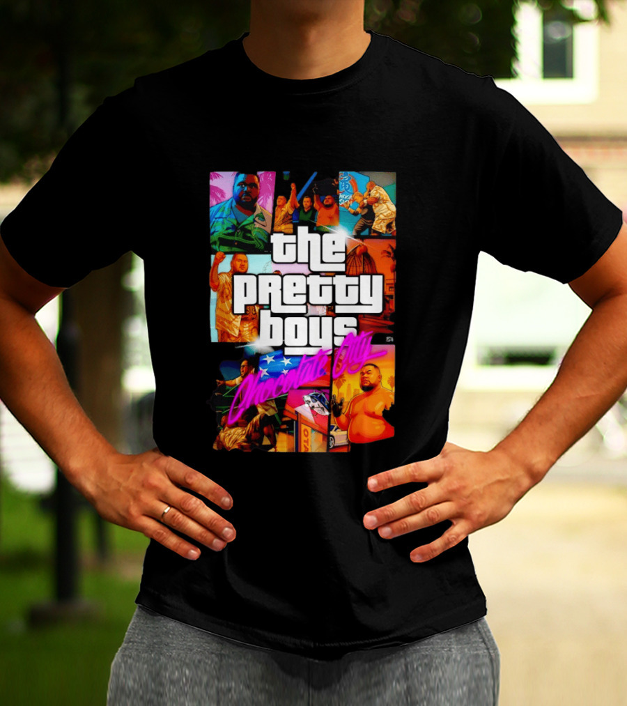 The Pretty Boys Chocolate City Collage Akashi Sushi Gaming Mashup T-Shirt