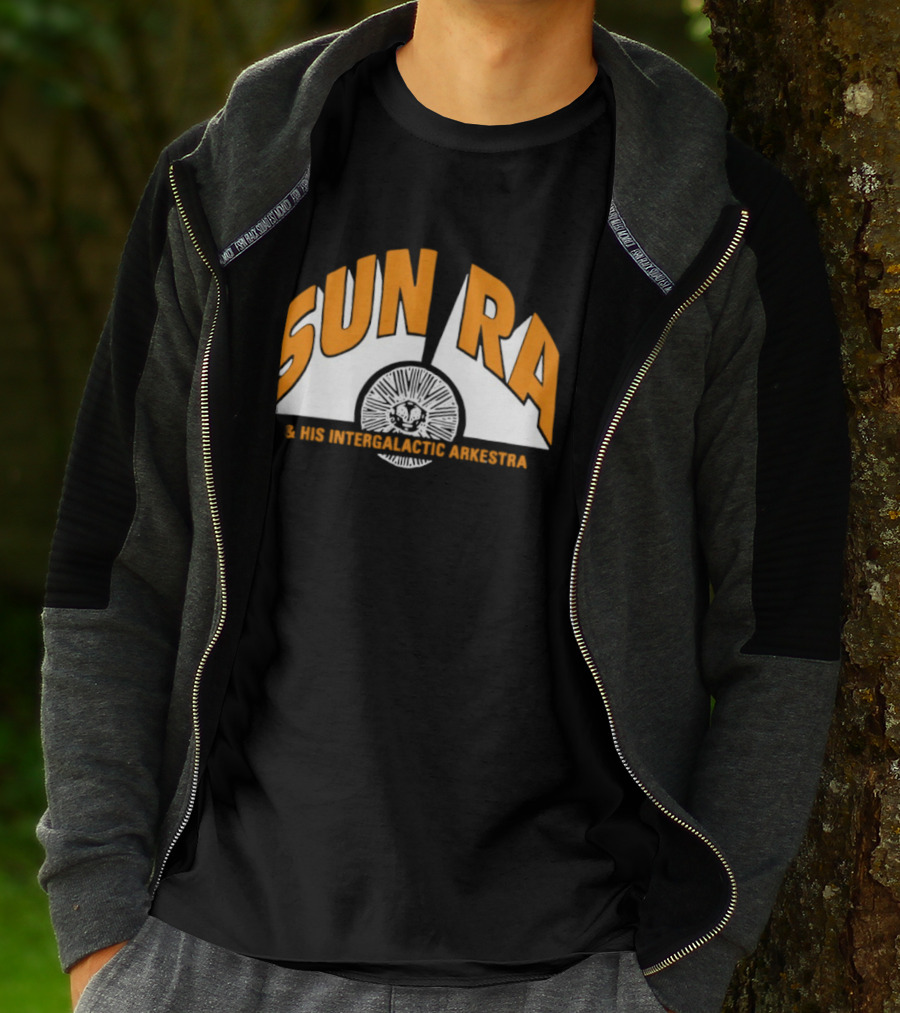 Sun Ra And His Intergalactic Arkestra Orange Text Circular Starburst T-Shirt