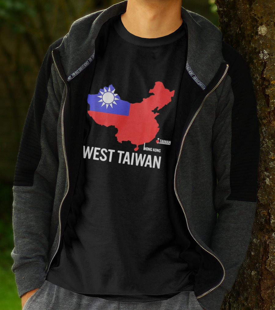 West Taiwan Map Political Geopolitical With Flag T-Shirt