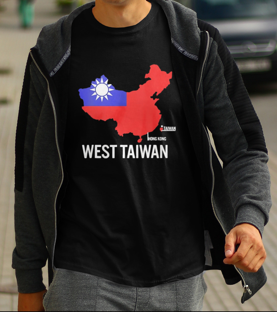 West Taiwan Map Political Geopolitical With Flag T-Shirt
