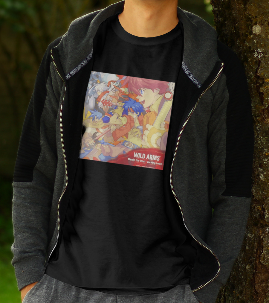 Wild Arms Music The Best Rocking Heart 2006 Anime Characters Playing Guitar T-Shirt