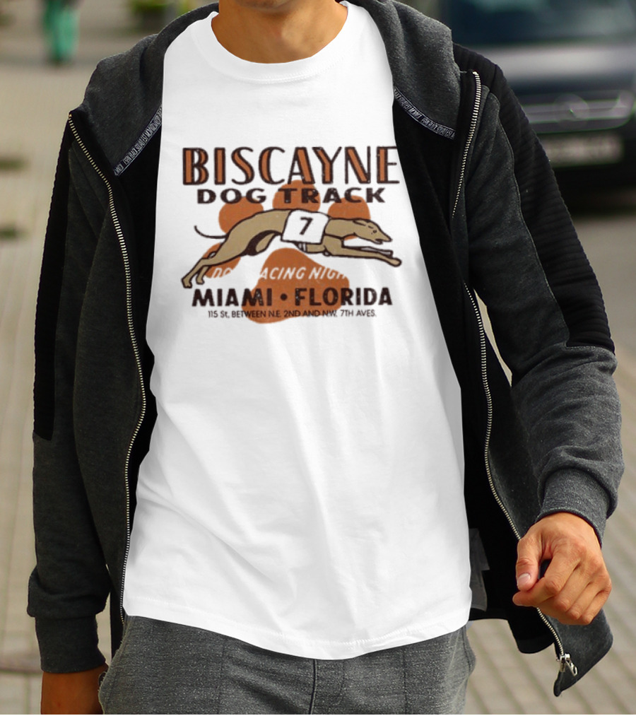 Biscayne Dog Track Miami Florida Greyhound Racing Between NE 2nd And Ave 79th T-Shirt