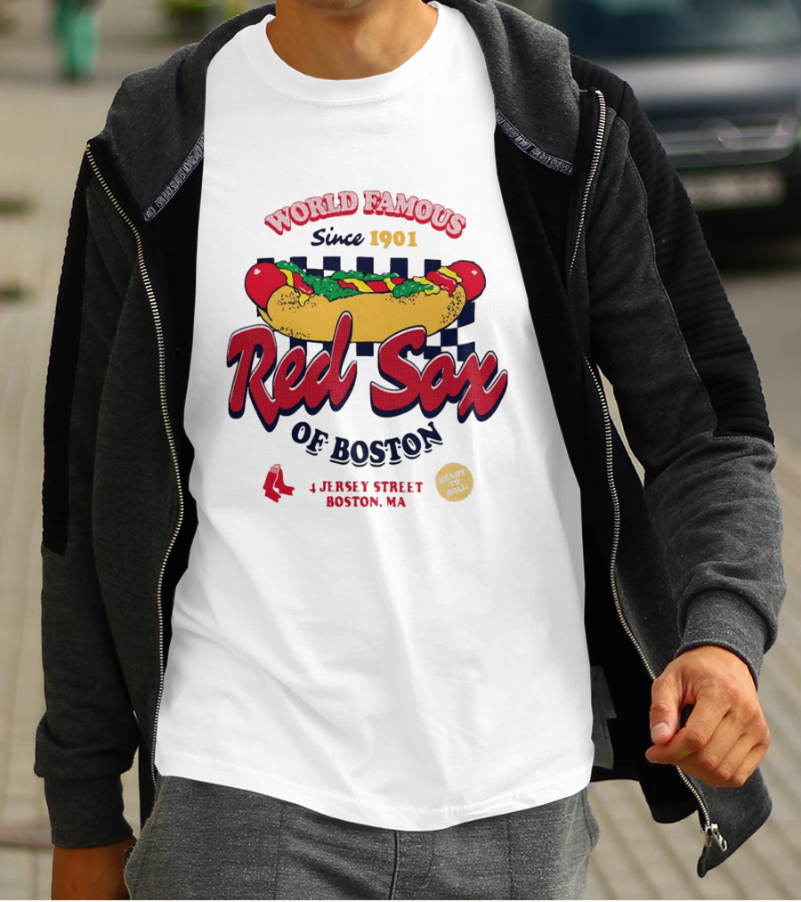 World Famous Red Sox Of Boston Since 1901 Ready To Roll 4 Jersey Street T-Shirt