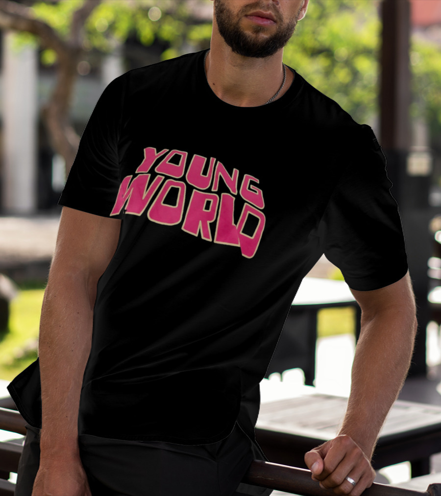 Young World Streetwear Pink Bold Text Fashion T-Shirt