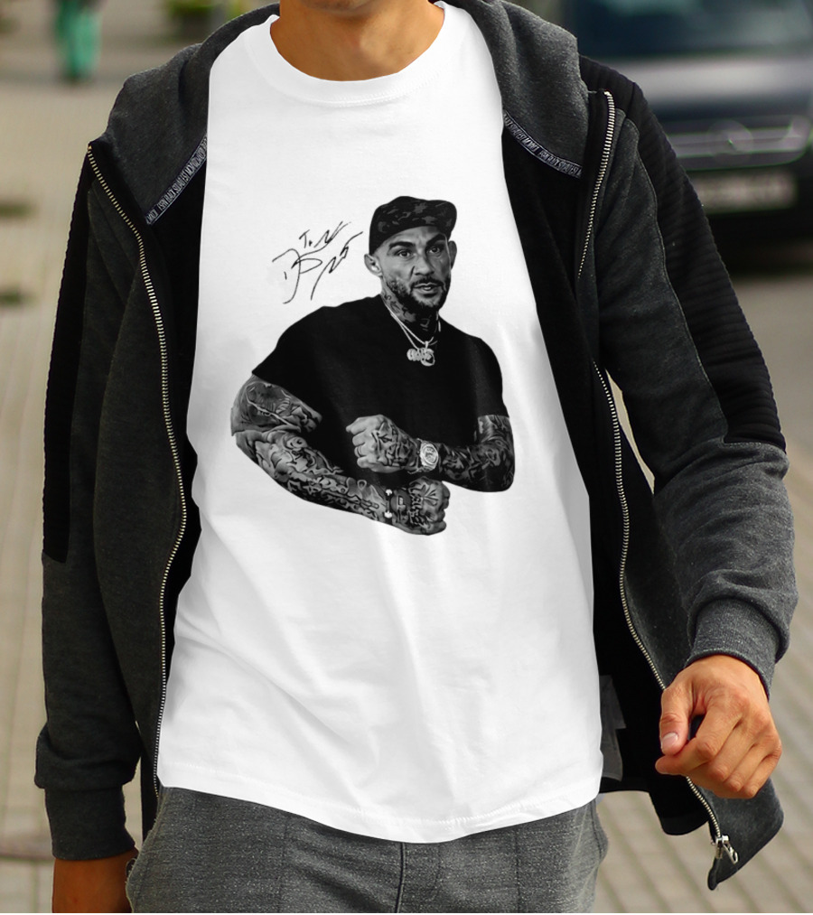 Dustin Poirier The Diamond UFC Tattooed Fighter Black Cap T-Shirt