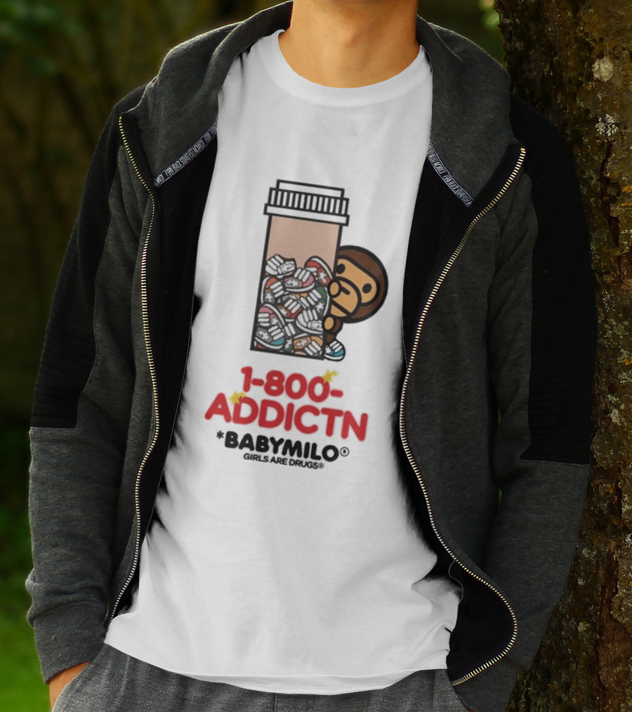 1 800 Addctn Girls Are Drugs X Baby Milo Collaboration T-Shirt