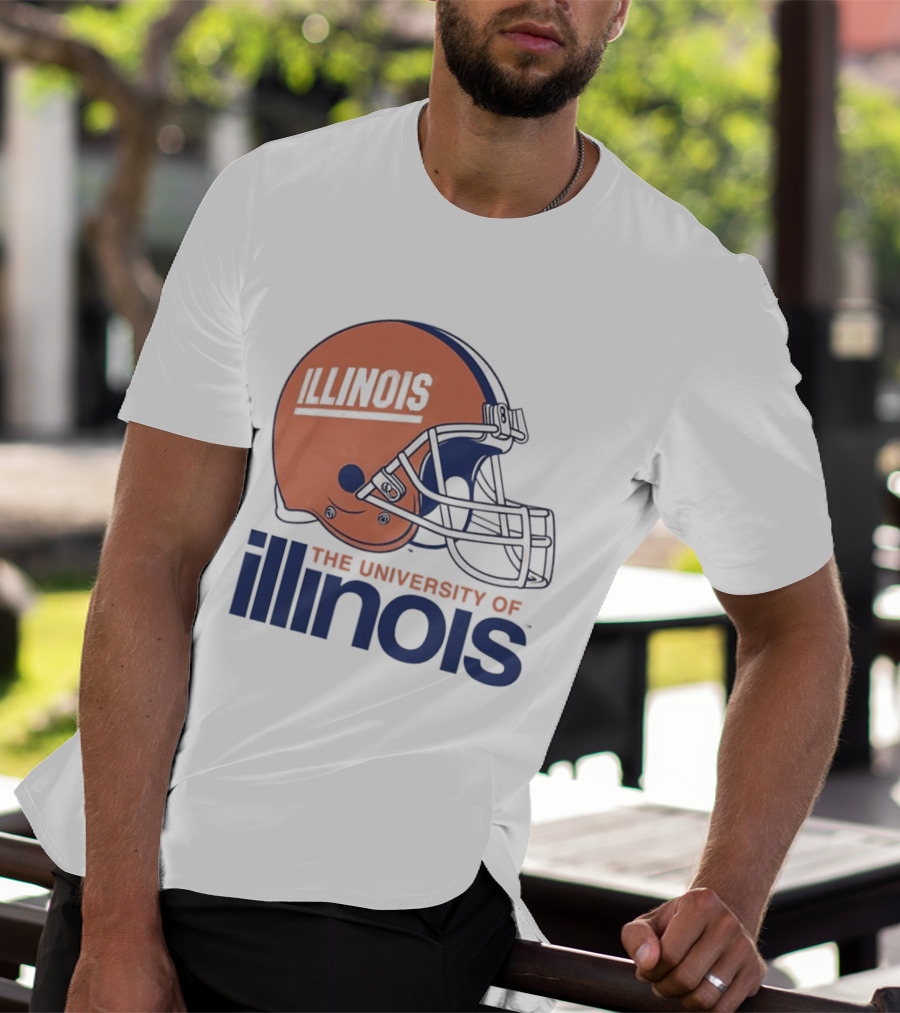 Illinois Football Helmet University Of Illinois Team Spirit T-Shirt