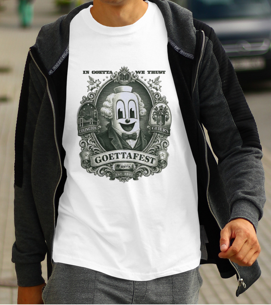 In Goetta We Trust Goettafest Clown Covington Glier's Est 2001 80 Years T-Shirt