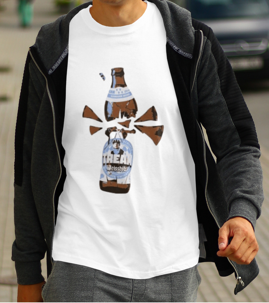 Tream Weissbier Vom Ersten Schluck Bis In Die Ewigkeit Schneider Weisse Exploding Beer Bottle T-Shirt