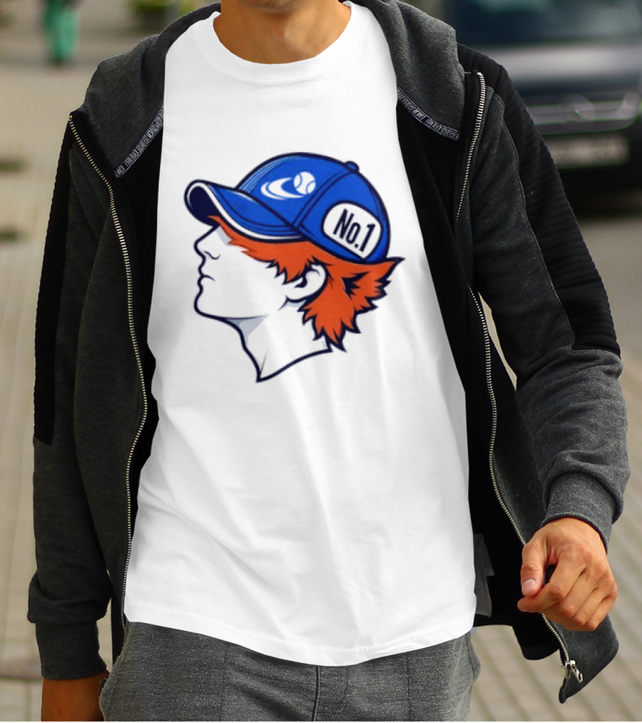 Jannik Sinner No 1 Fox Tennis ATP Player Iconic Cap T-Shirt