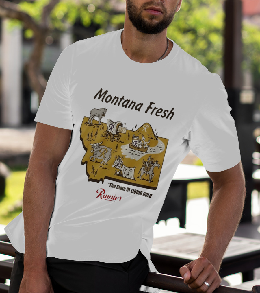Rainier Montana Fresh The State Of Liquid Gold Liquid Gold T-Shirt