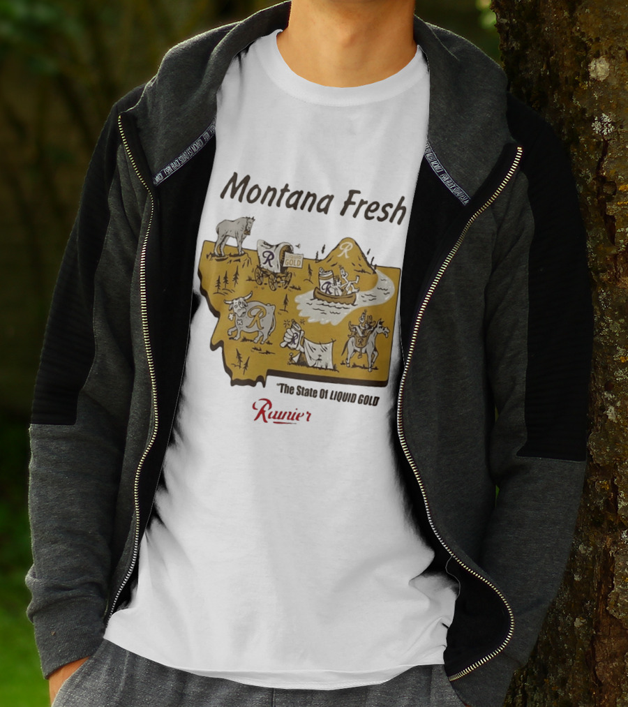 Rainier Montana Fresh The State Of Liquid Gold Liquid Gold T-Shirt