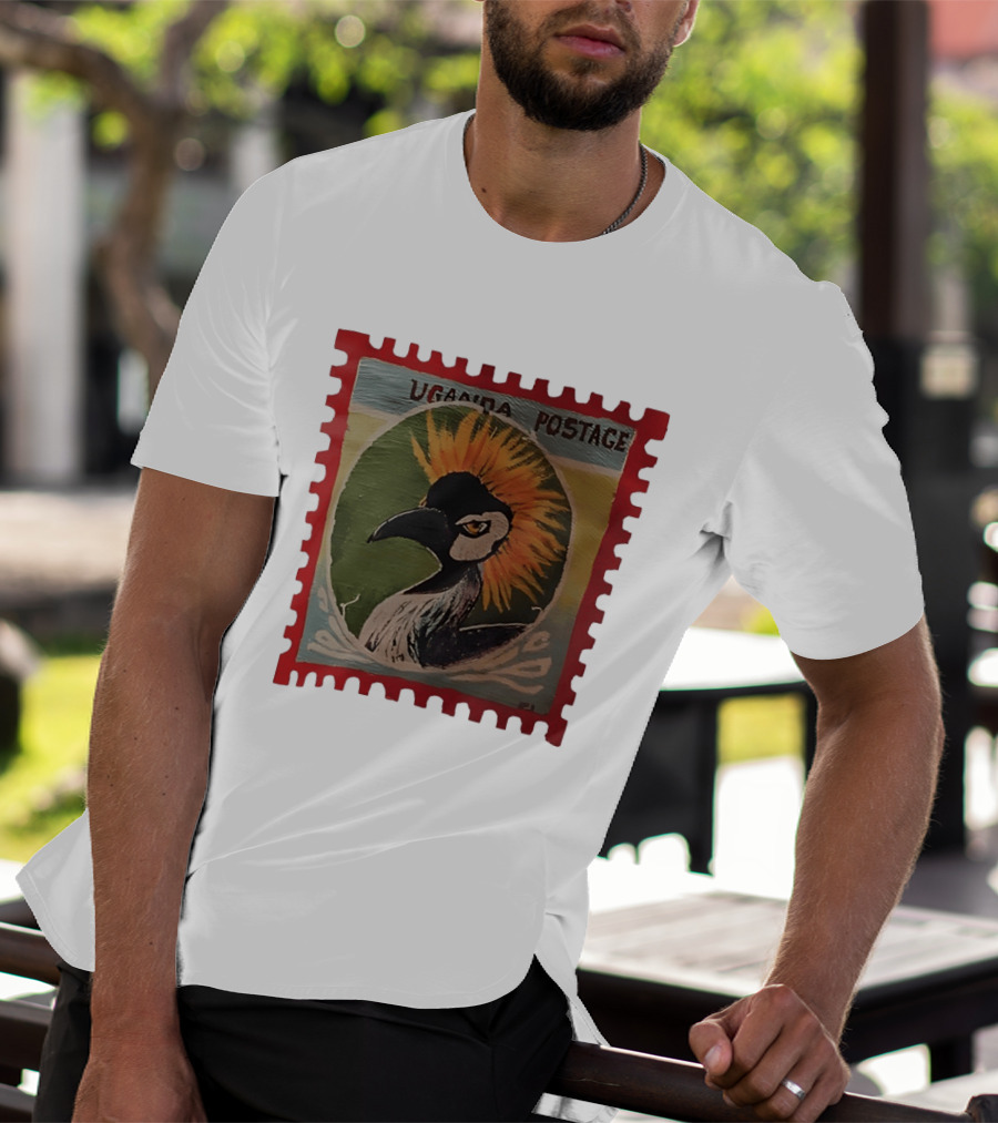 Uganda Postage Stamp Grey Crowned Crane T-Shirt