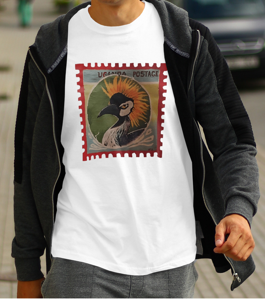 Uganda Postage Stamp Grey Crowned Crane T-Shirt