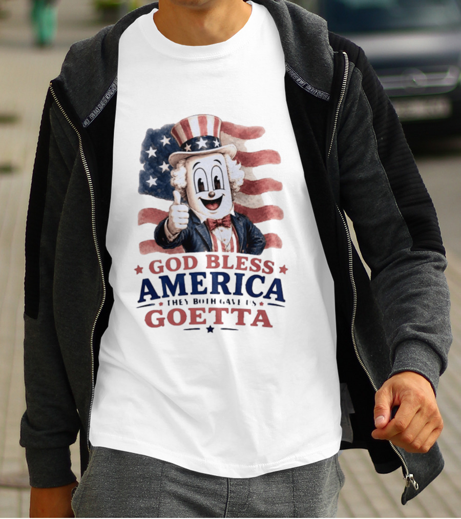 Uncle Sam Thumbs Up God Bless America Goetta Patriotic T-Shirt