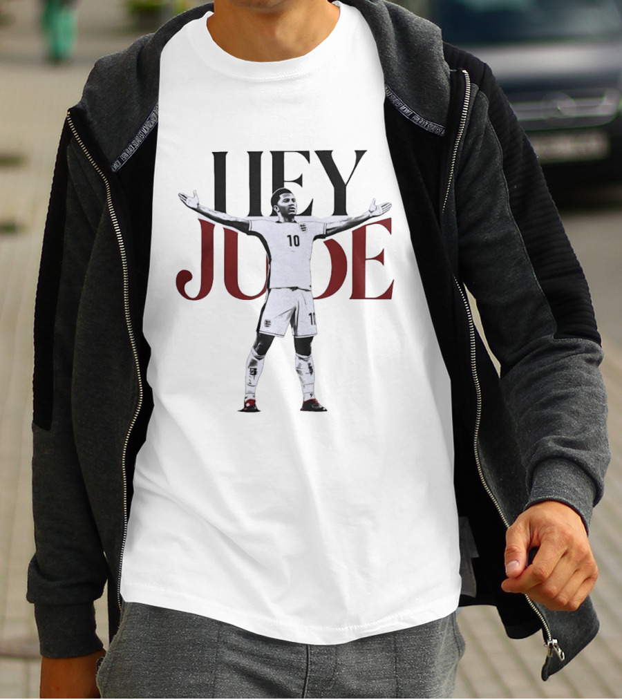 Hey Jude 10 England Three Lions Football Player Celebration T-Shirt