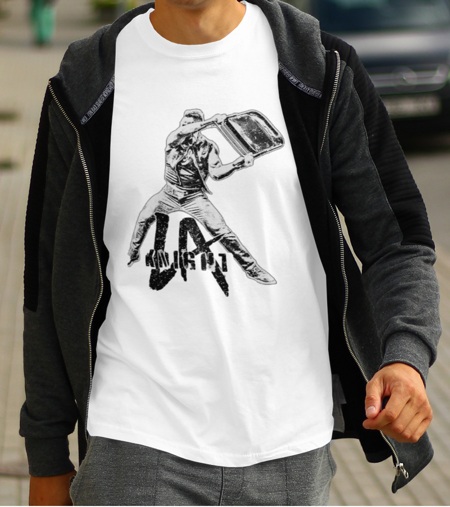 LA Knight Folding Chair Action Pose T-Shirt