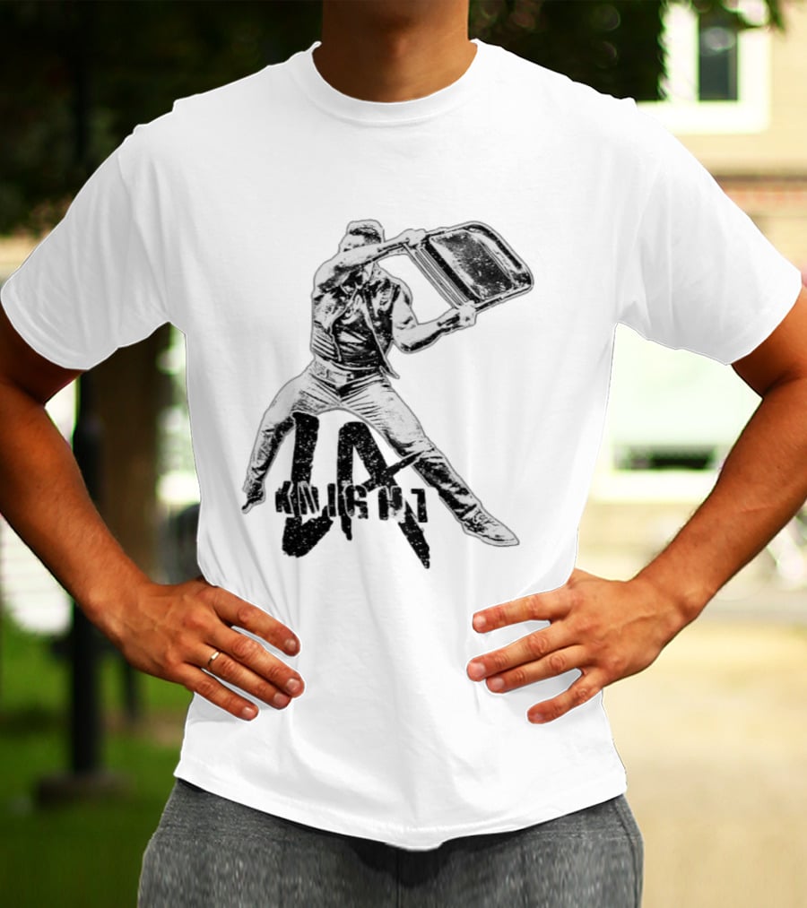 LA Knight Folding Chair Action Pose T-Shirt