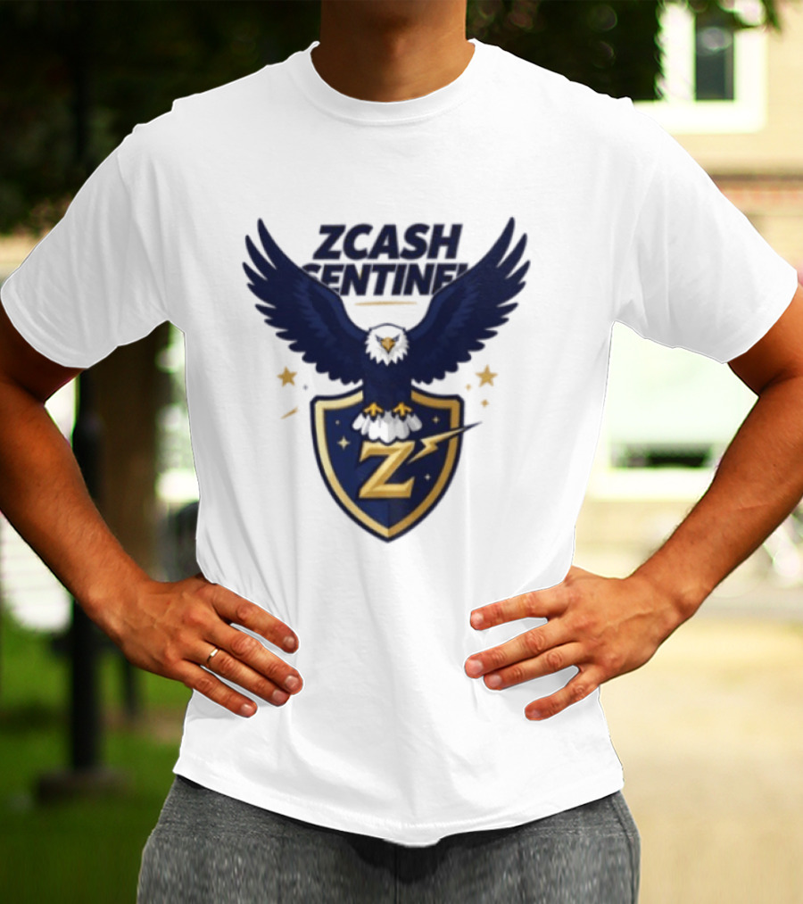 Zcash Sentinel Eagle Shield Cryptocurrency Z T-Shirt
