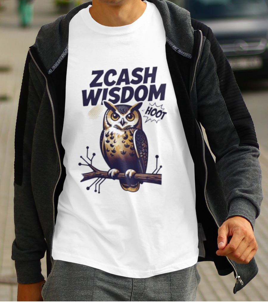 Zcash Wisdom Owl Hoot Cryptocurrency Insight T-Shirt