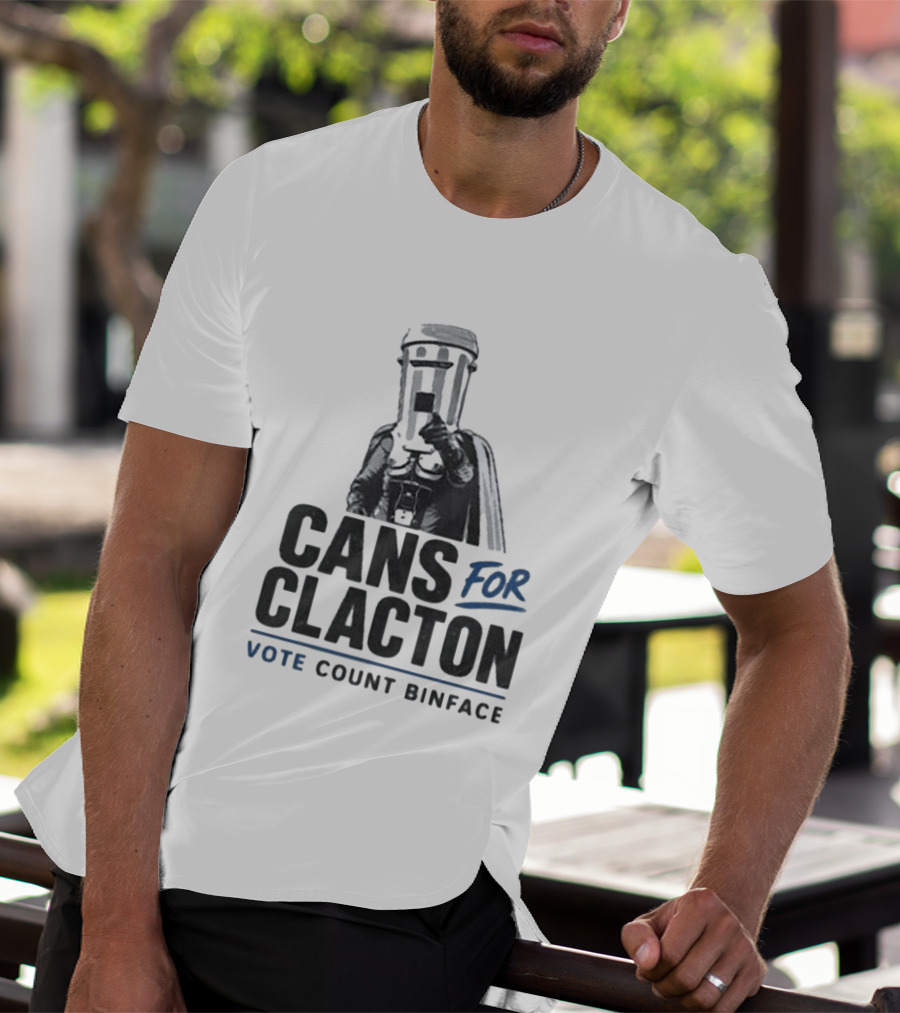 Cans For Clacton Vote Count Binface Political Campaign UK Election T-Shirt