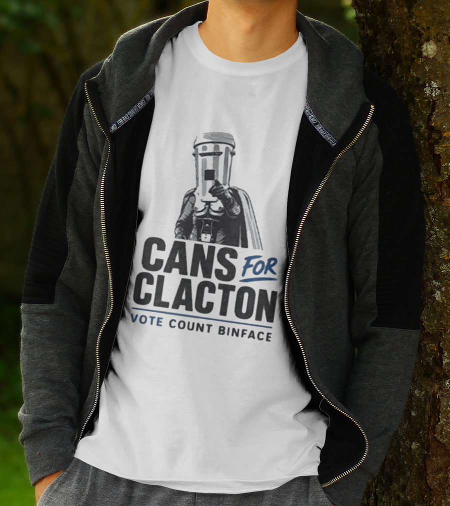Cans For Clacton Vote Count Binface Political Campaign UK Election T-Shirt
