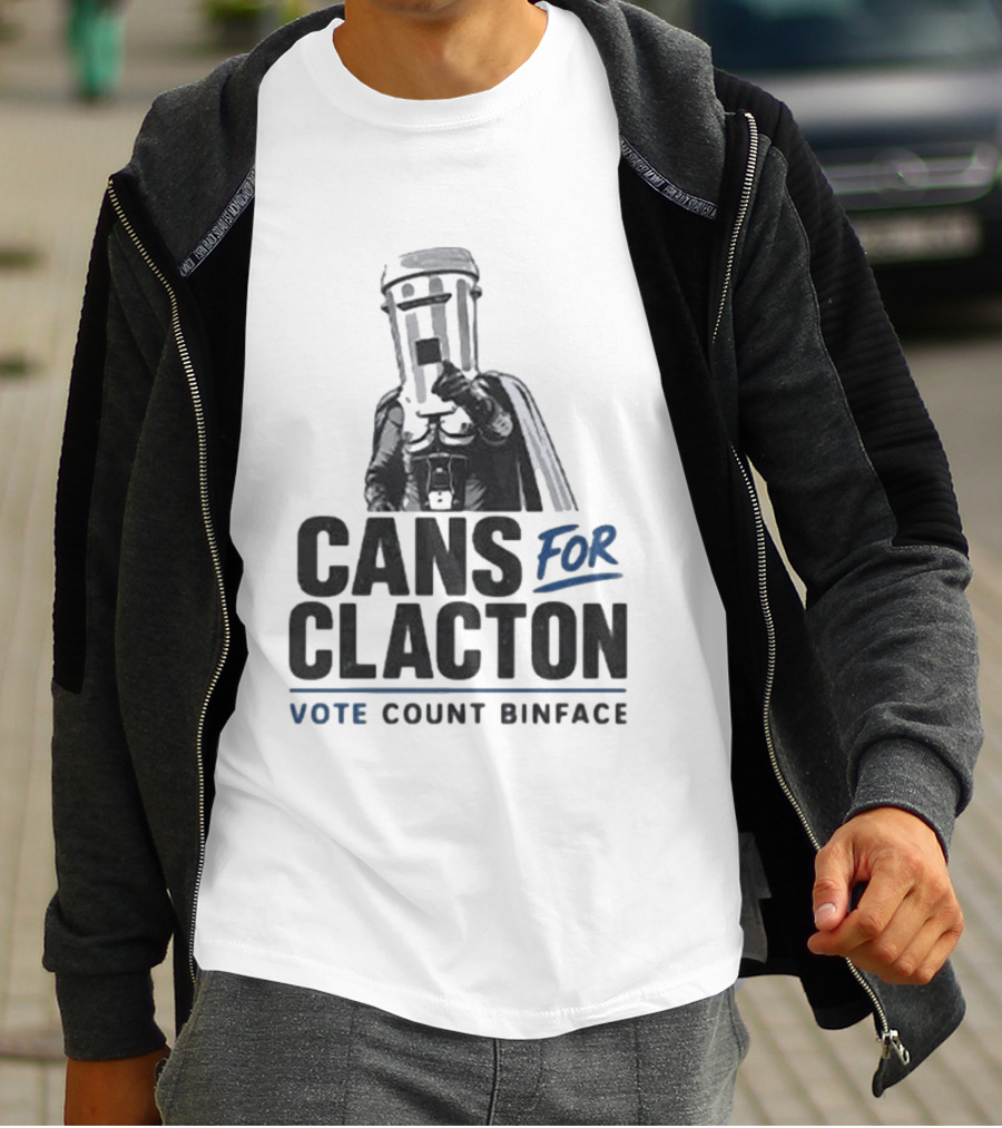 Cans For Clacton Vote Count Binface Political Campaign UK Election T-Shirt