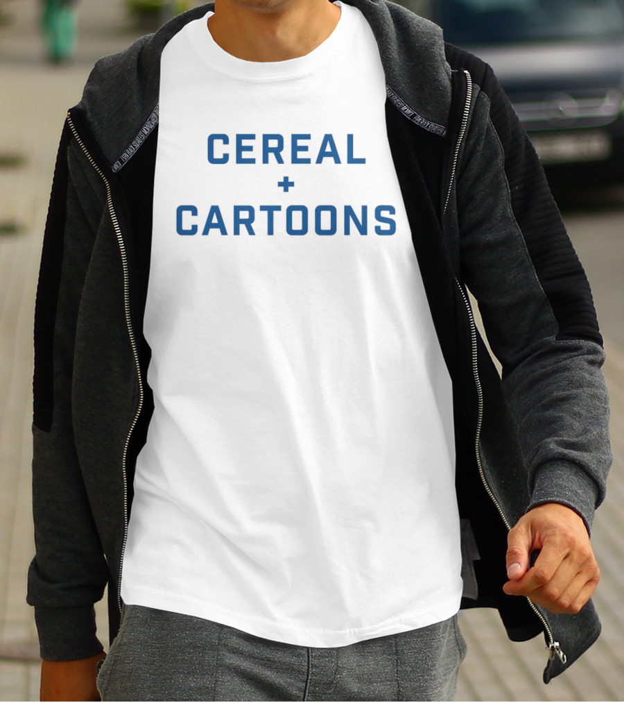 Cereal And Cartoons Breakfast Nostalgia T-Shirt
