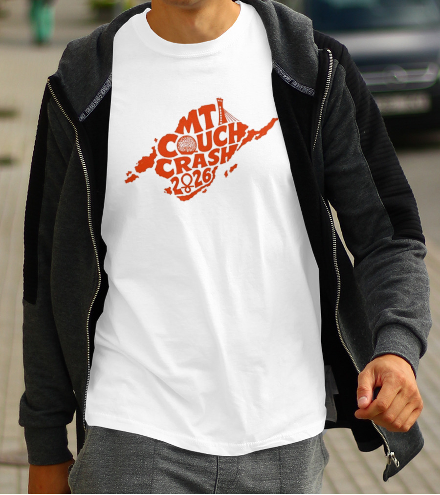 CMT Couch Crash 2026 Orange Island Map Radio Tower T-Shirt