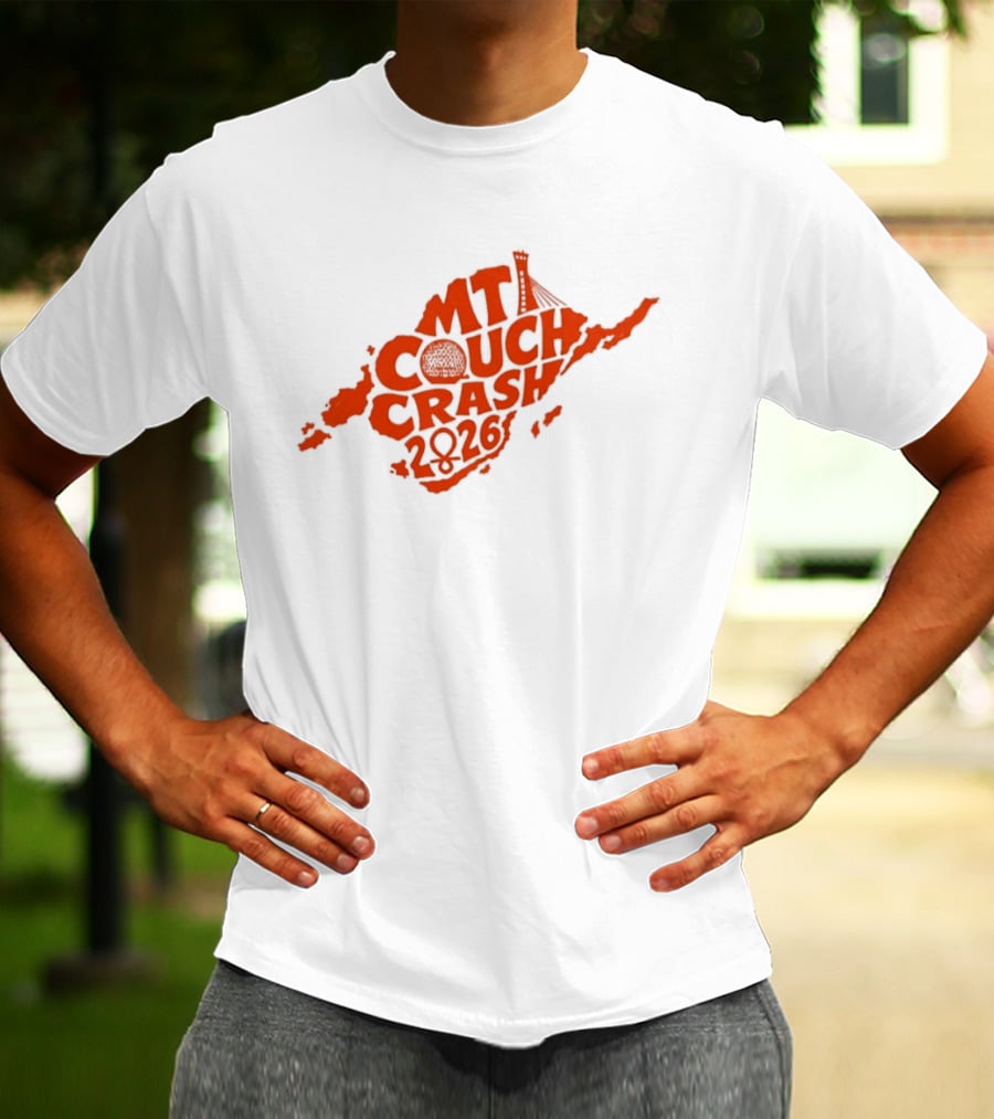 CMT Couch Crash 2026 Orange Island Map Radio Tower T-Shirt