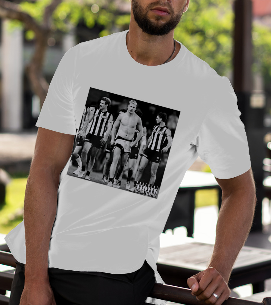 Collingwood Magpies Players Parental Advisory Explicit Frampton AFL Football Team Australia T-Shirt