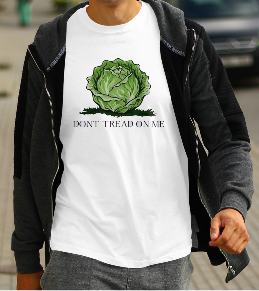 Don't Tread On Me Cabbage Vegetable Gadsden T-Shirt