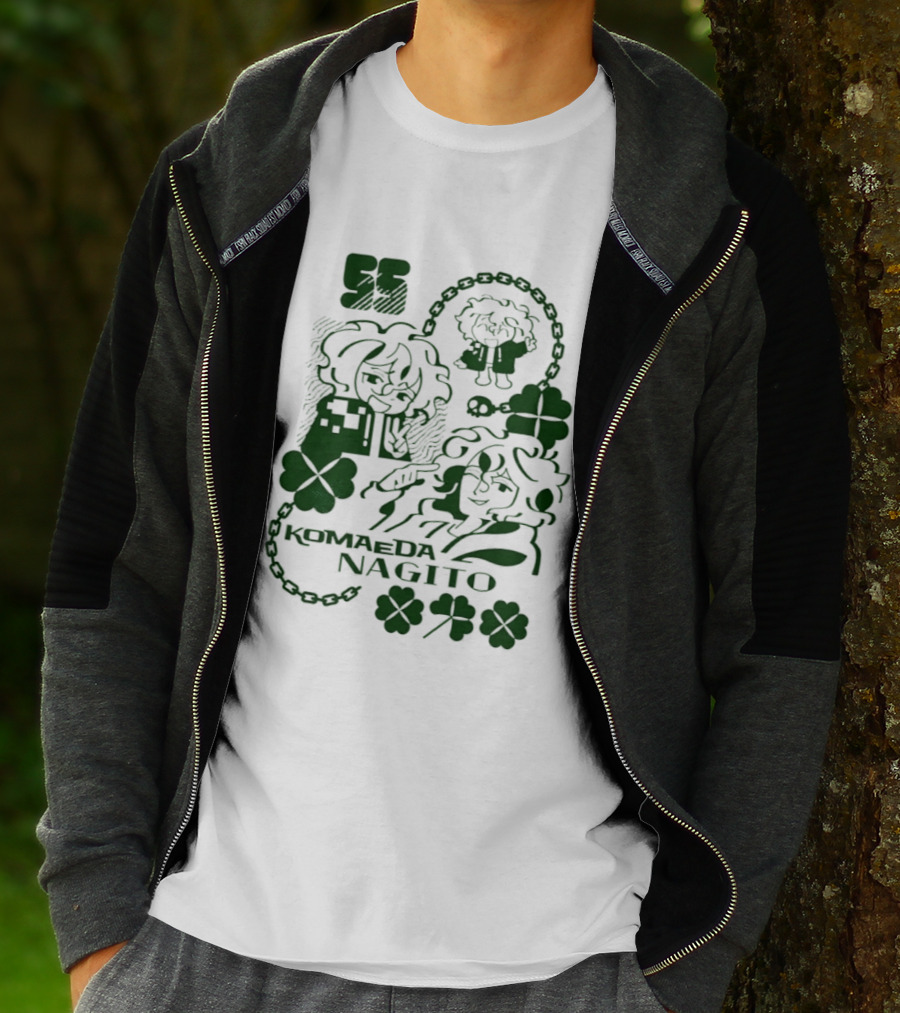 Komaeda Nagito Cute Clover Chain T-Shirt