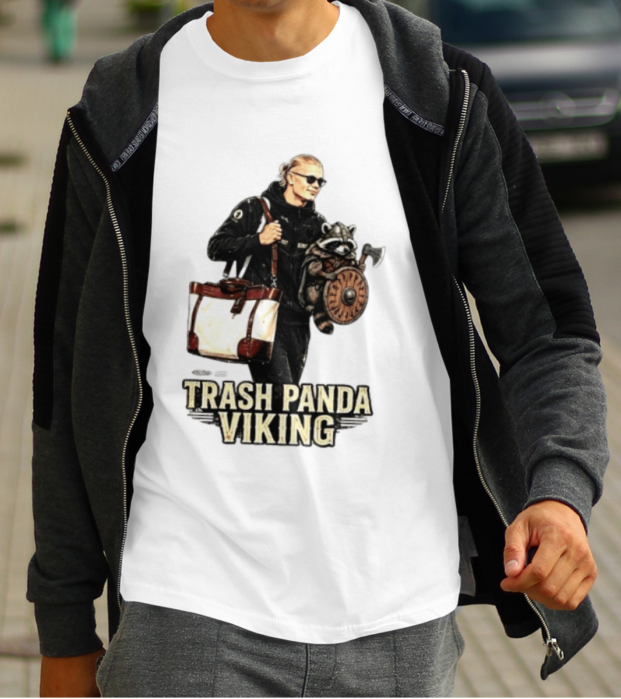 Trash Panda Viking Erling Haaland Football Norway Fans T-Shirt