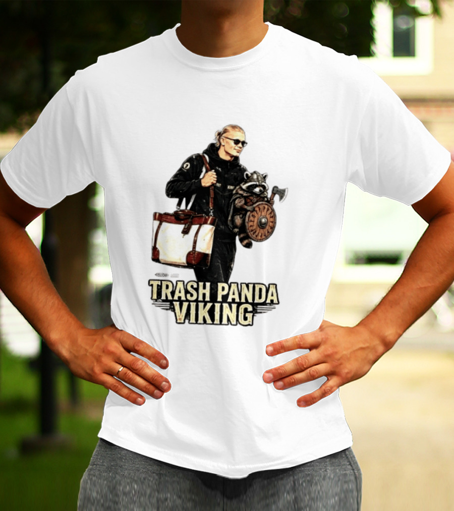 Trash Panda Viking Erling Haaland Football Norway Fans T-Shirt