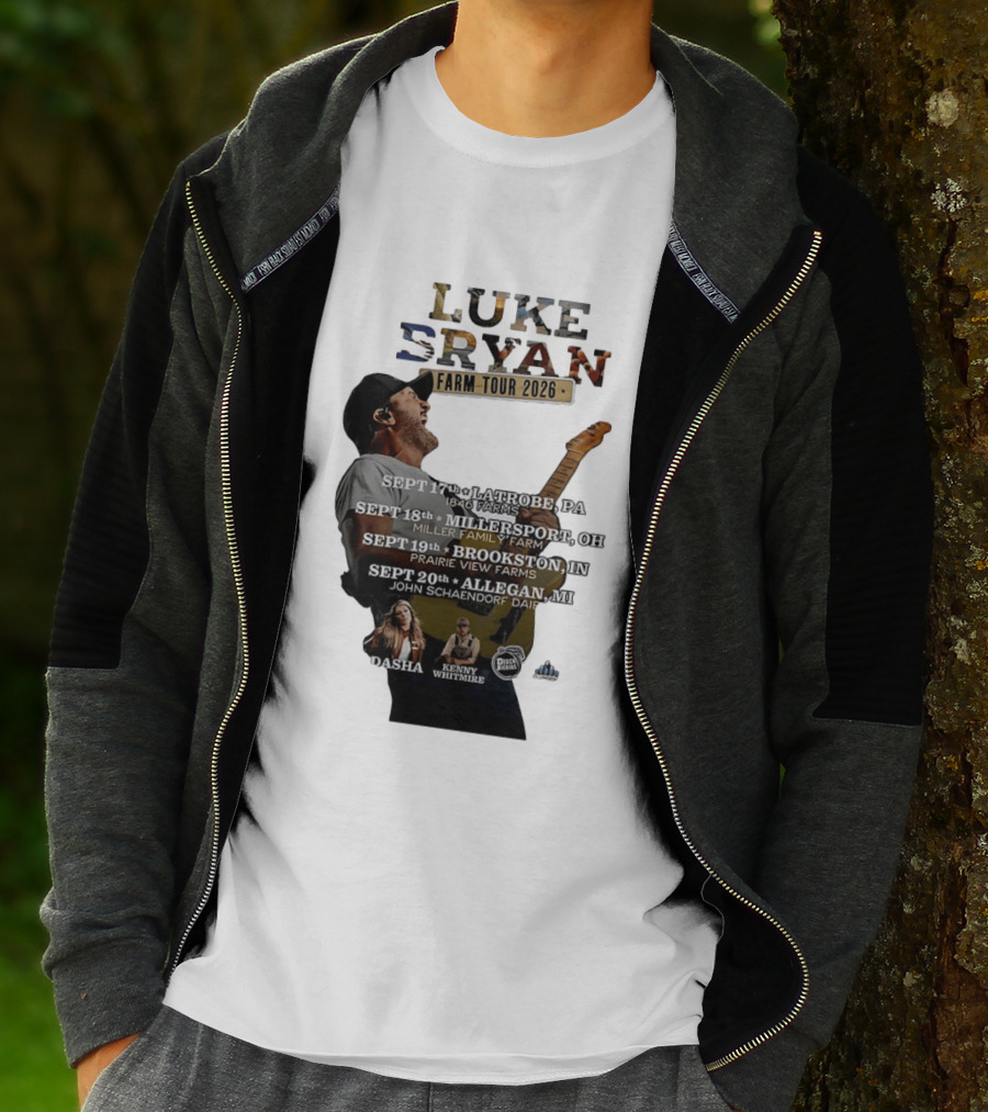 Luke Bryan Farm Tour 2026 Latrobe Millersport Brookston Allegan Dasha Kenny Whitmire T-Shirt