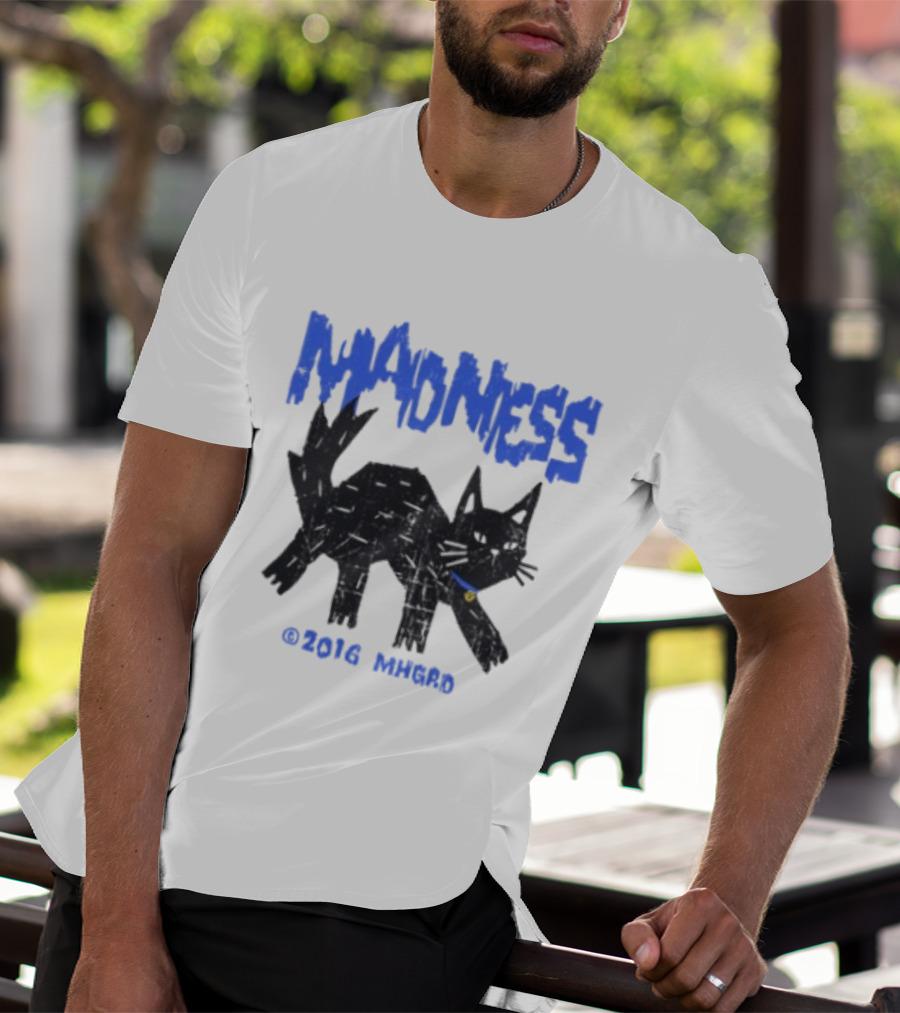 Madness Distressed Black Cat 2016 Madness MHGRD T-Shirt