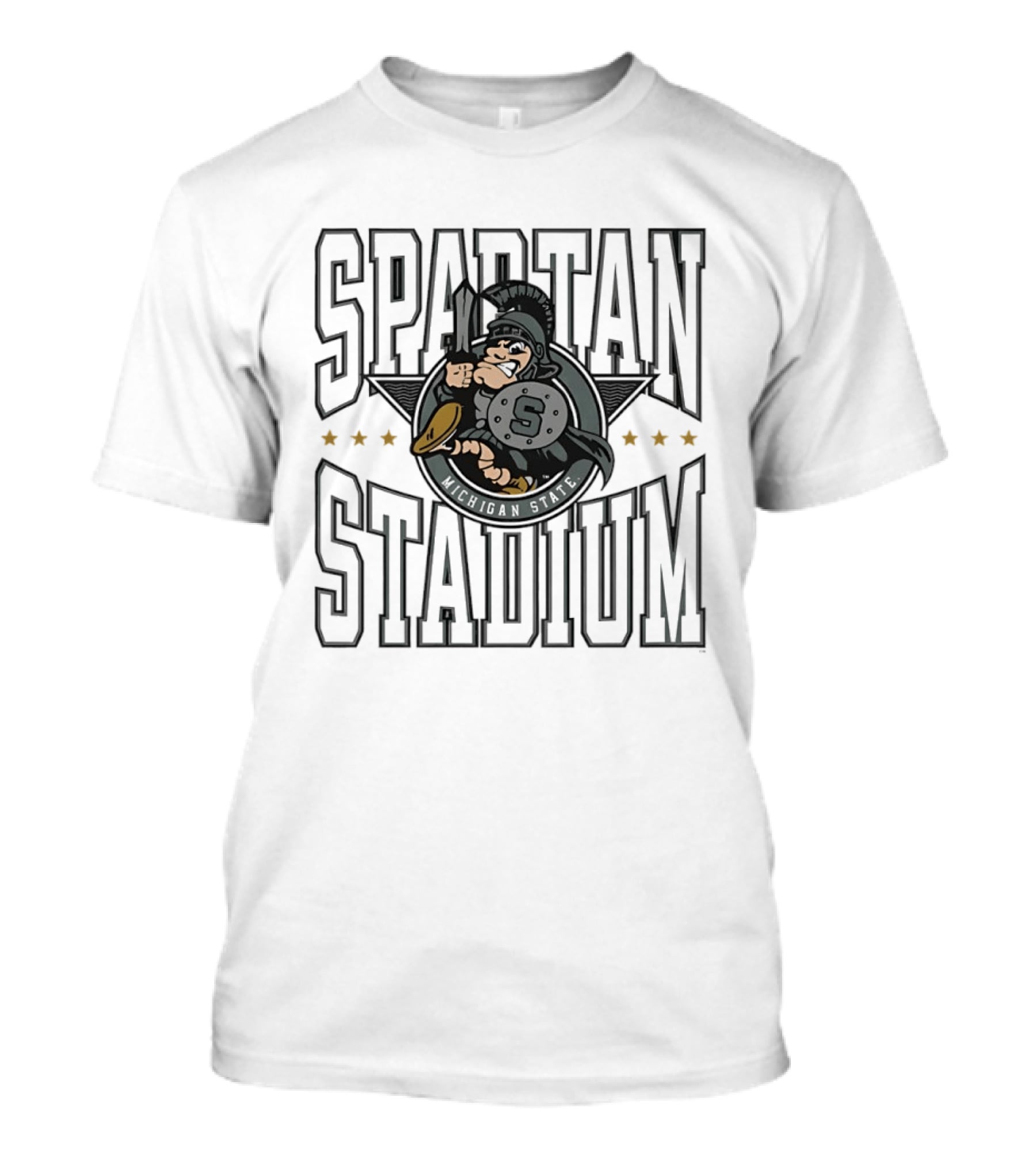 Michigan State Spartan Stadium Vintage Mascot Football Fans T-Shirt