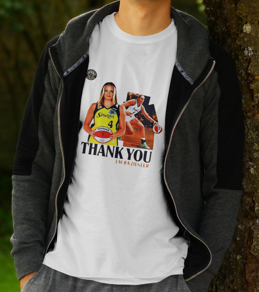 Sparais Laura Ziegler Thank You Basketball #4 Sports T-Shirt