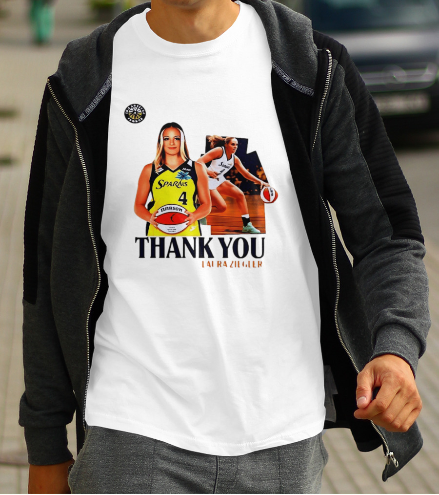 Sparais Laura Ziegler Thank You Basketball #4 Sports T-Shirt