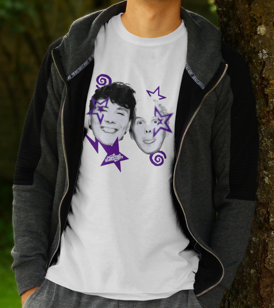 Hard Launch Firstpinof Iconic Faces With Purple Aesthetic Swirls And Stars T-Shirt