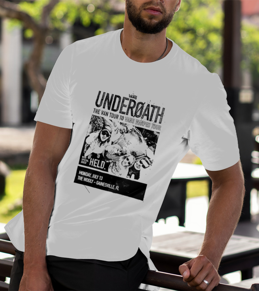 Underoath The Van Tour To 2026 Warped Tour Monday July 13 The Wooly Gainesville FL T-Shirt